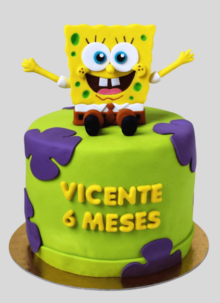 Delicate Spongebob Squarepants Cake