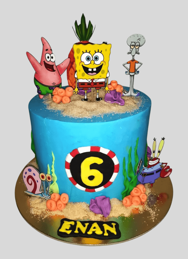 Enticing Spongebob Squarepants Cake