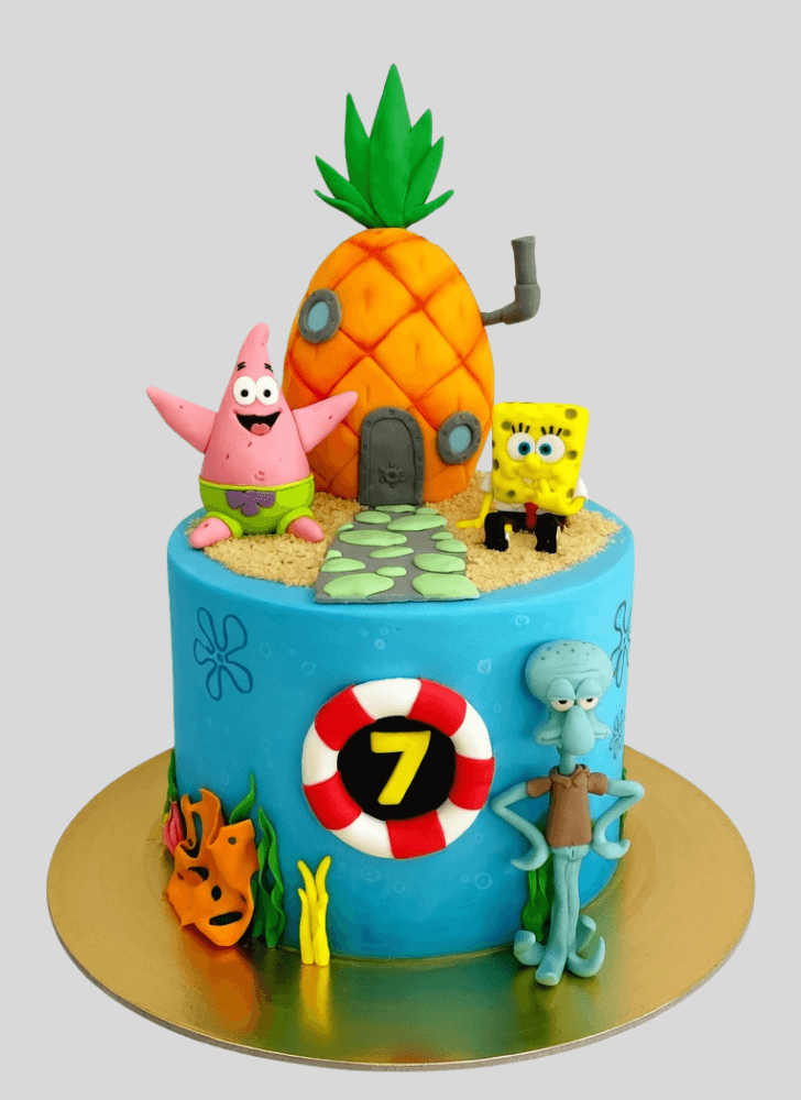 Handsome Spongebob Squarepants Cake