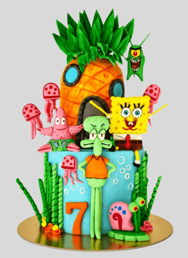 Lovely Spongebob Squarepants Cake Design