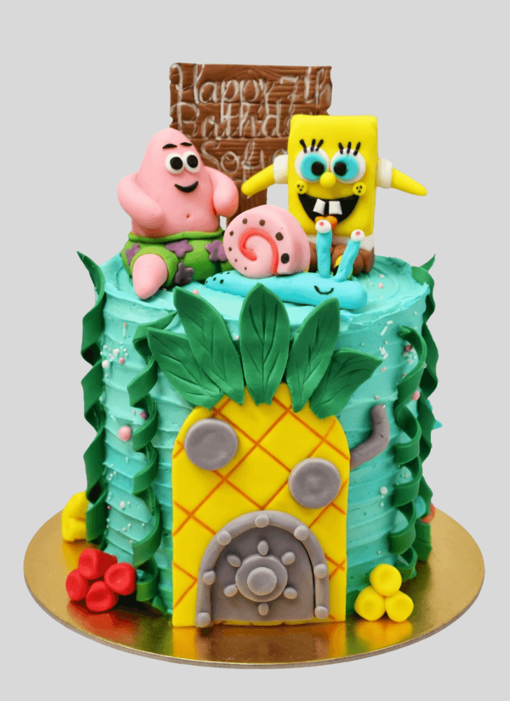 Refined Spongebob Squarepants Cake