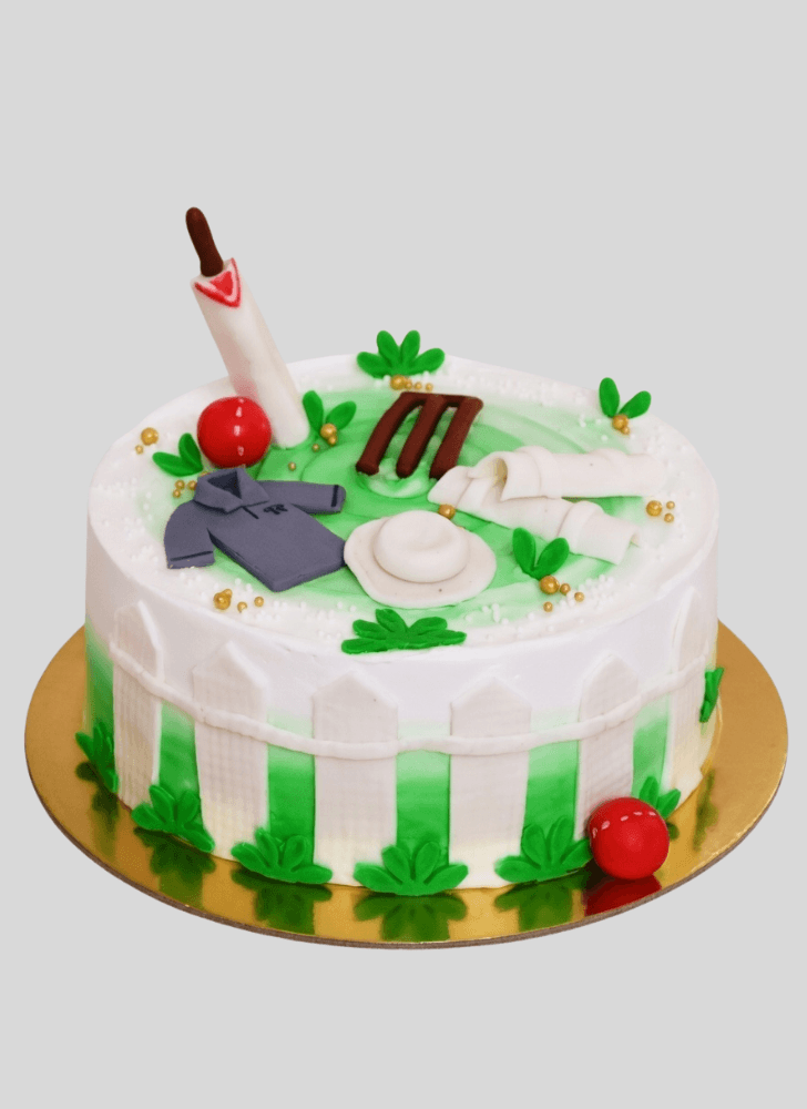 Angelic Cricket Cake