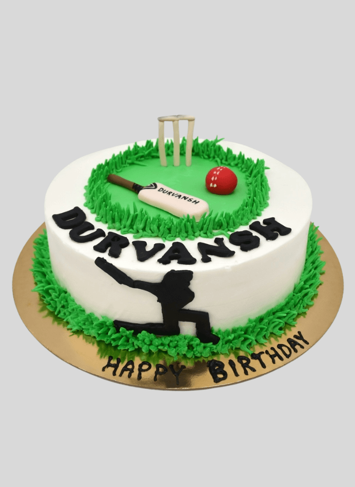 Appealing Cricket Cake