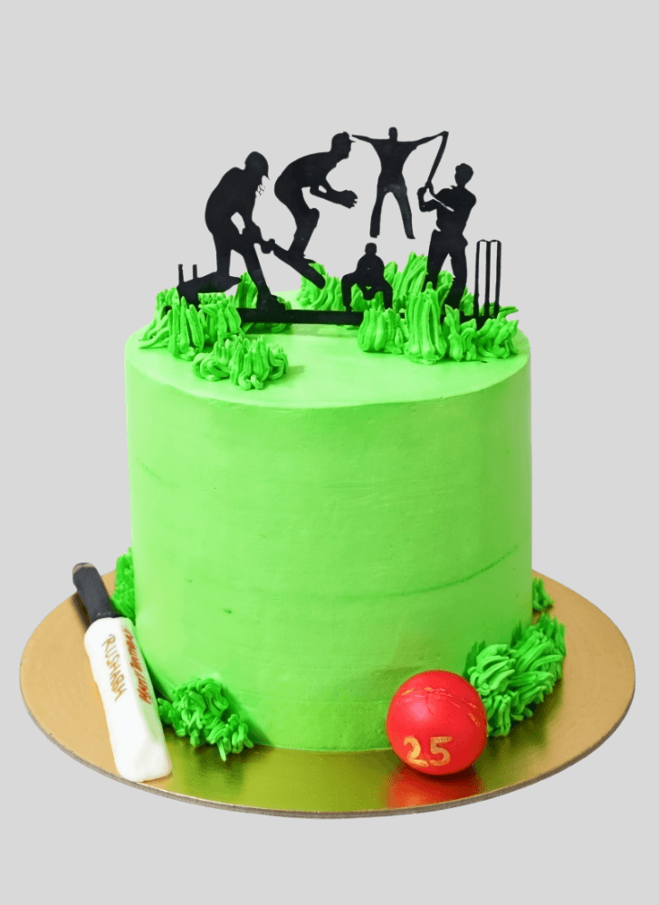 Delicate Cricket Cake