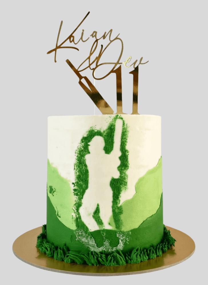 Pleasing Cricket Cake