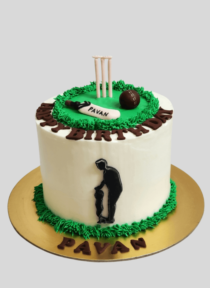 Pretty Cricket Cake