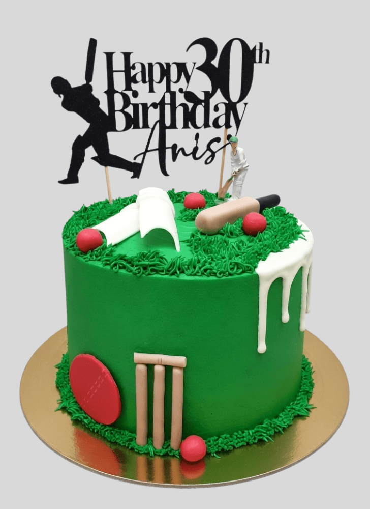 Shapely Cricket Cake