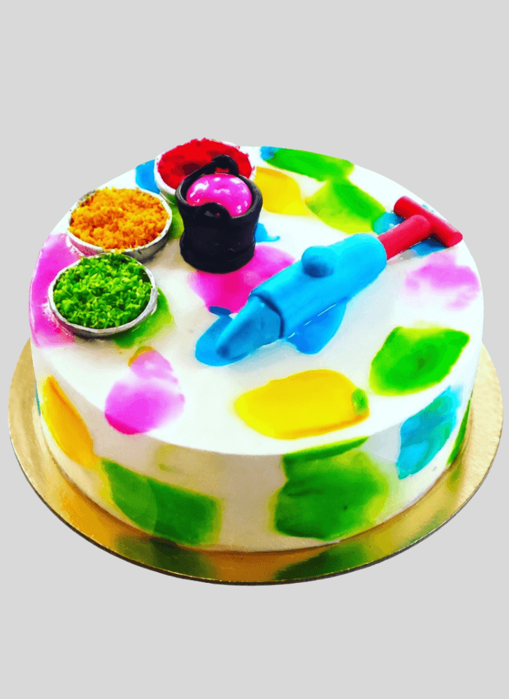 Inviting Holi Cake