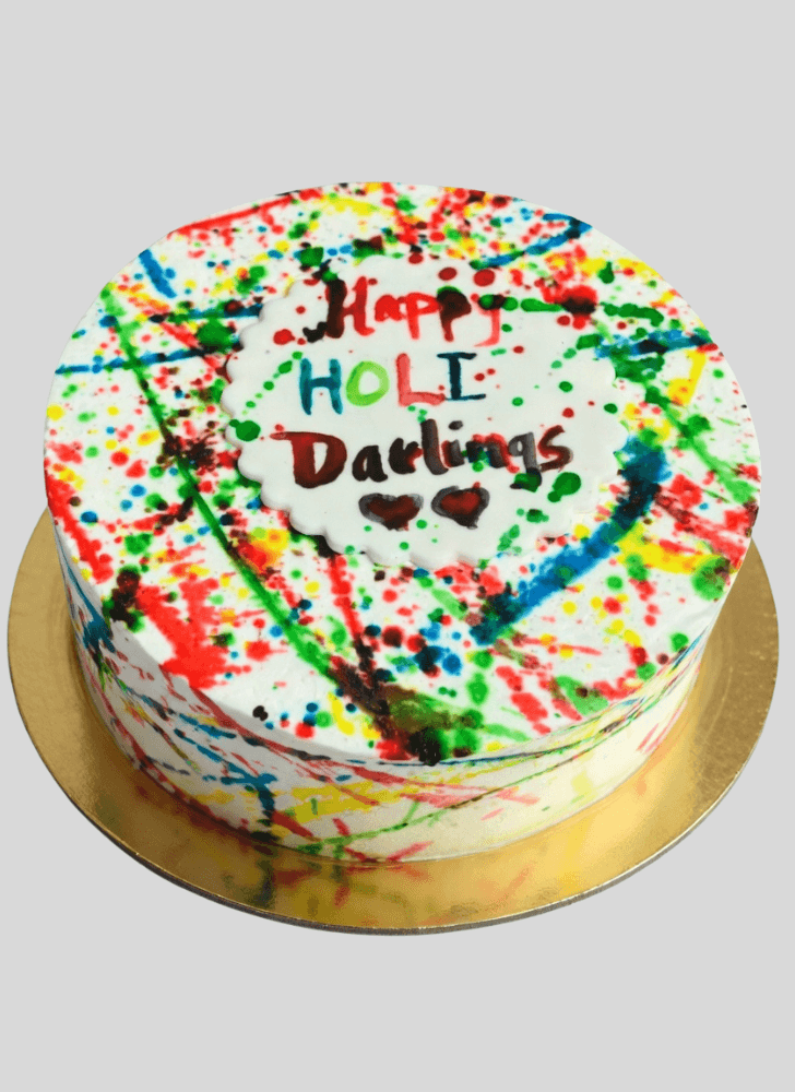 Lovely Holi Cake Design