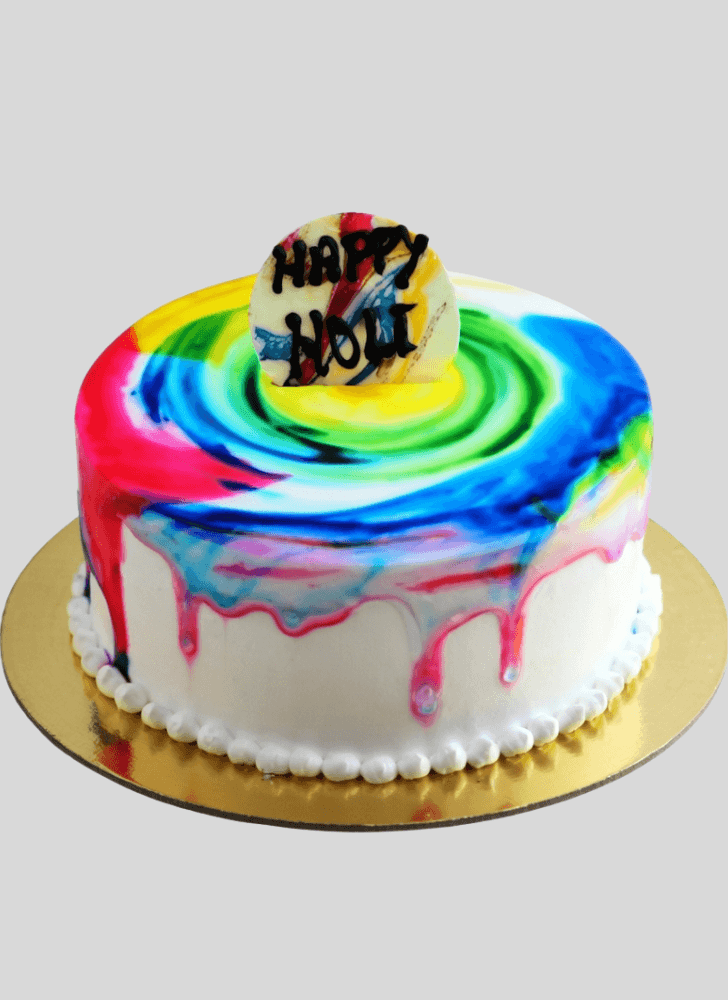 Mesmeric Holi Cake