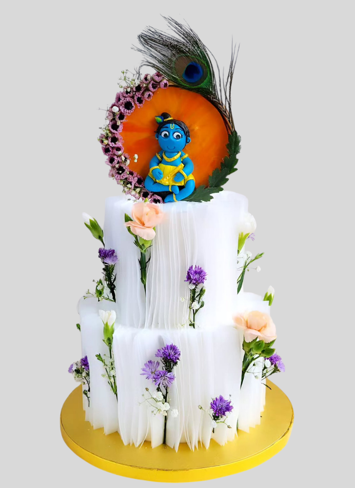Inviting Krishna Cake