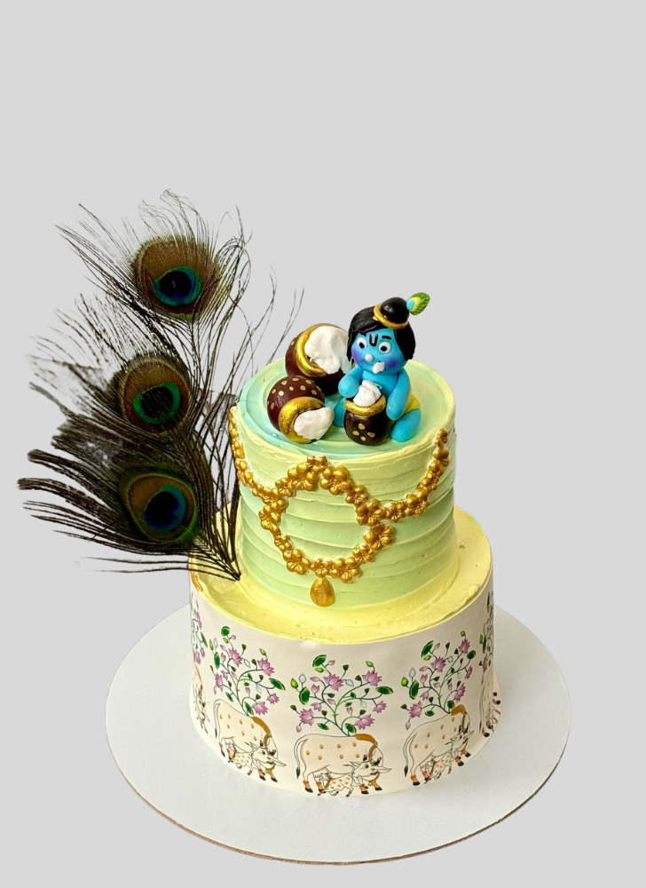 Pleasing Krishna Cake