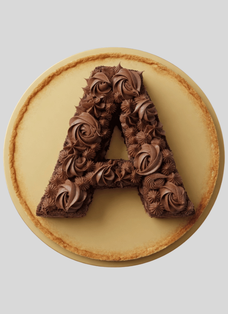 Admirable A Alphabet Cake Design