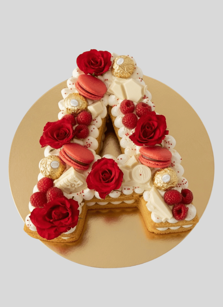 Angelic A Alphabet Cake