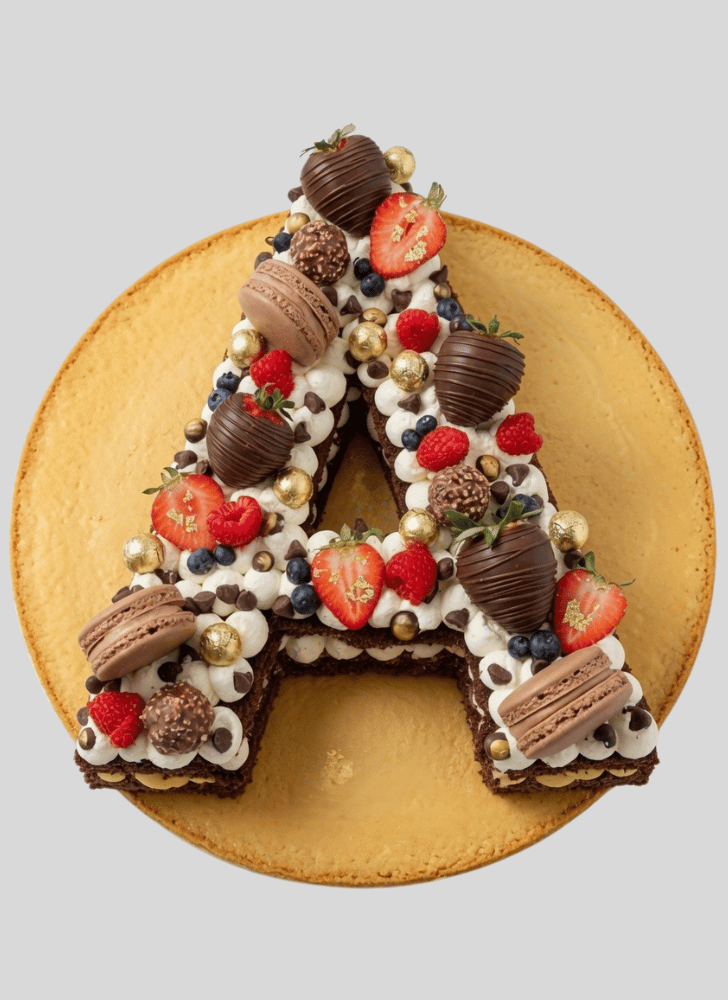 Appealing A Alphabet Cake