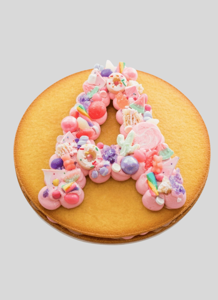 Beauteous A Alphabet Cake