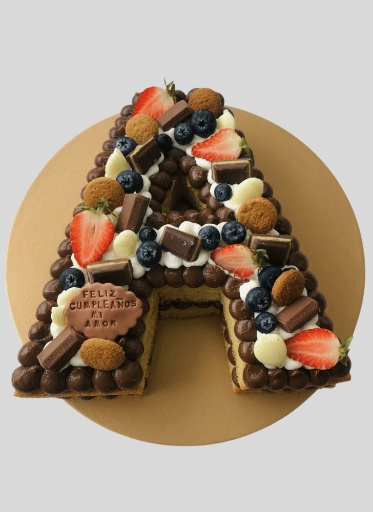 Cute A Alphabet Cake