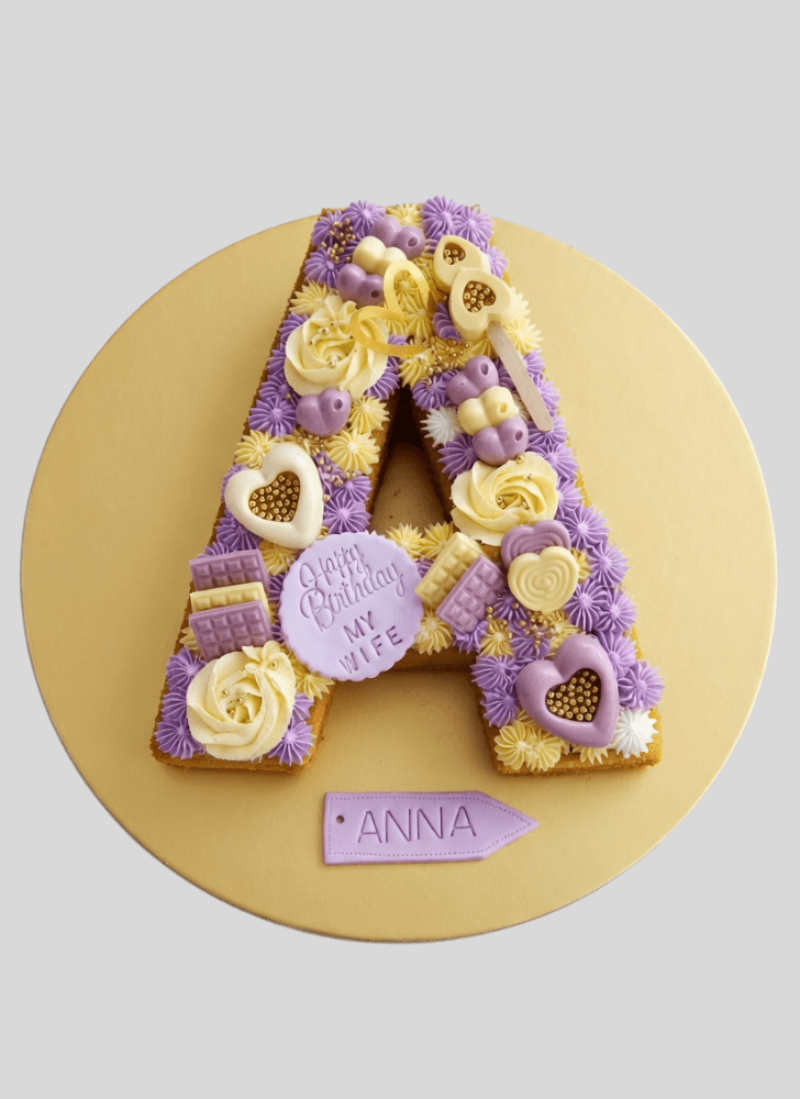 Good Looking A Alphabet Cake