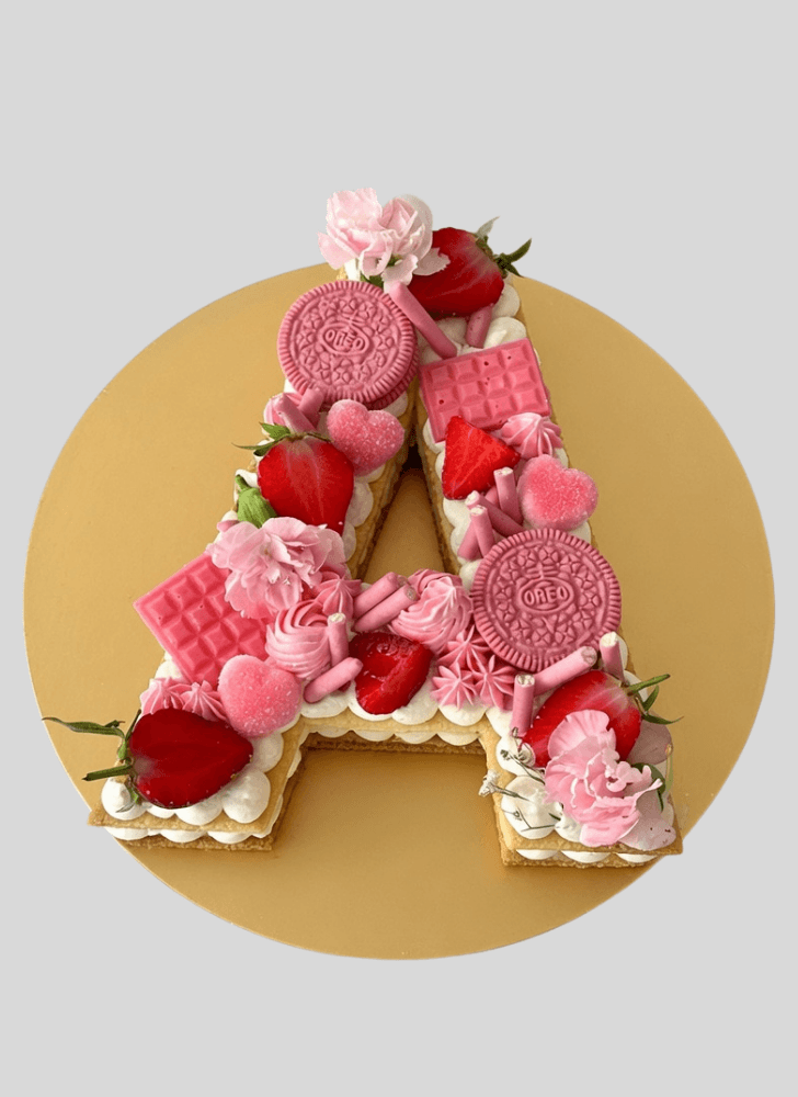 Grand A Alphabet Cake