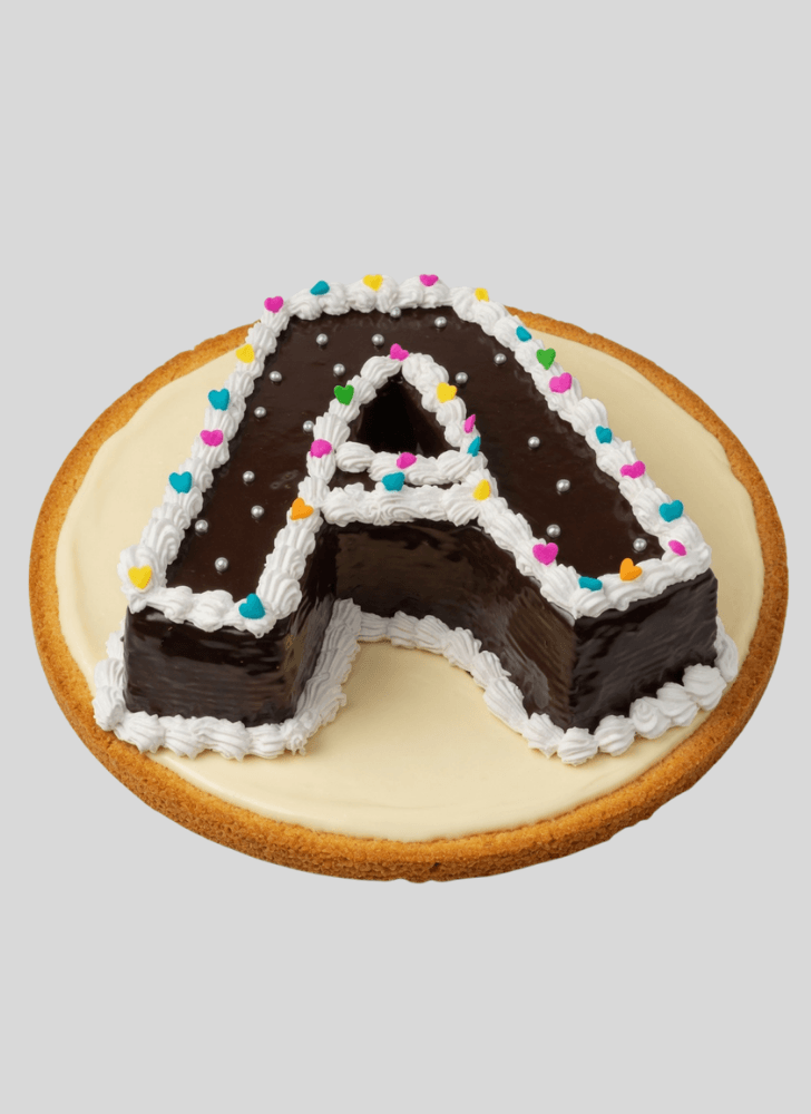 Handsome A Alphabet Cake