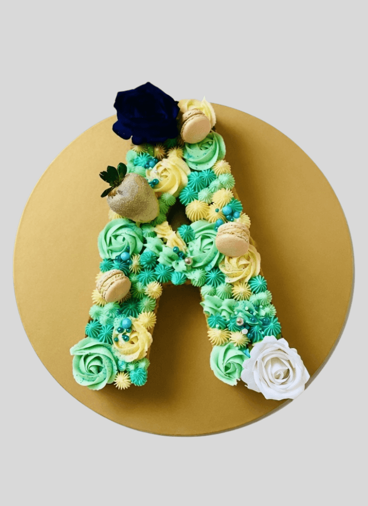 Pleasing A Alphabet Cake
