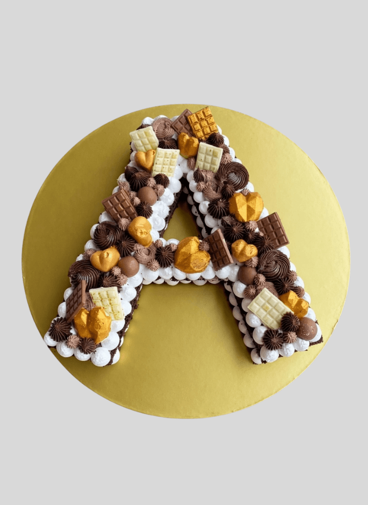 Radiant A Alphabet Cake