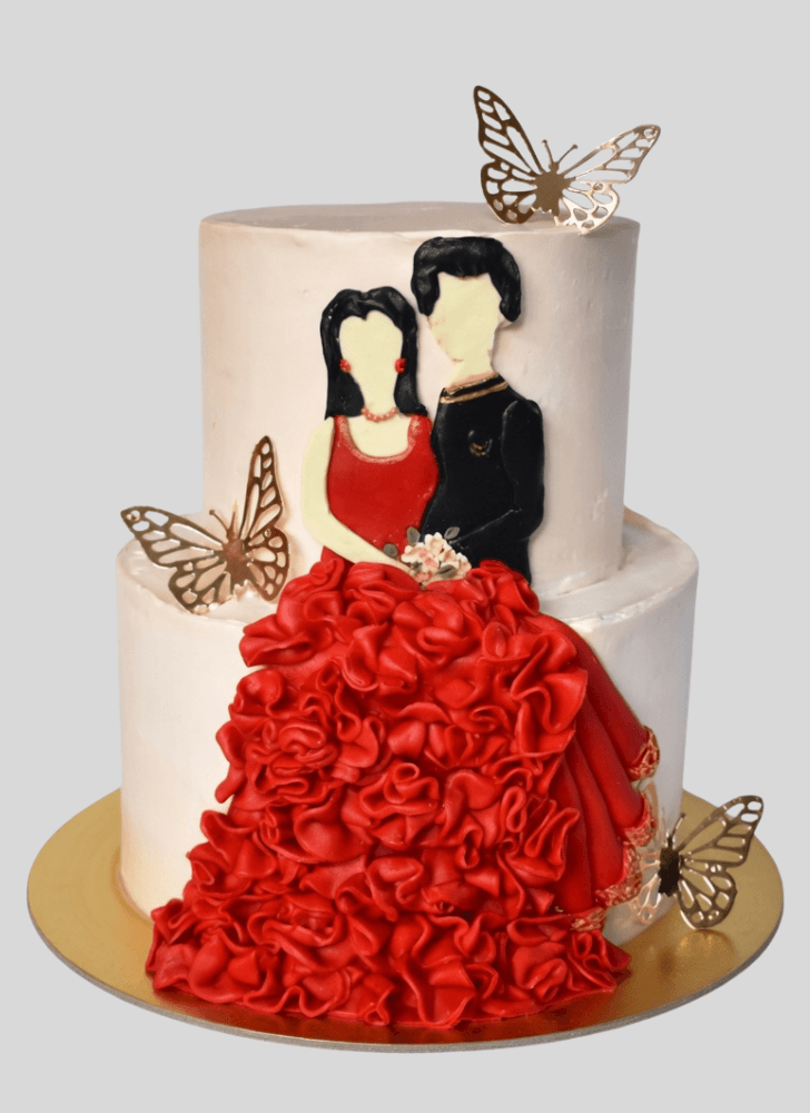 Enthralling Frock Cake