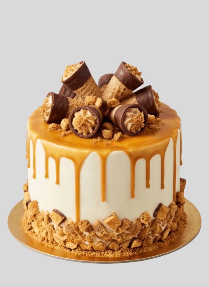 Resplendent Golden Gaytime Cake