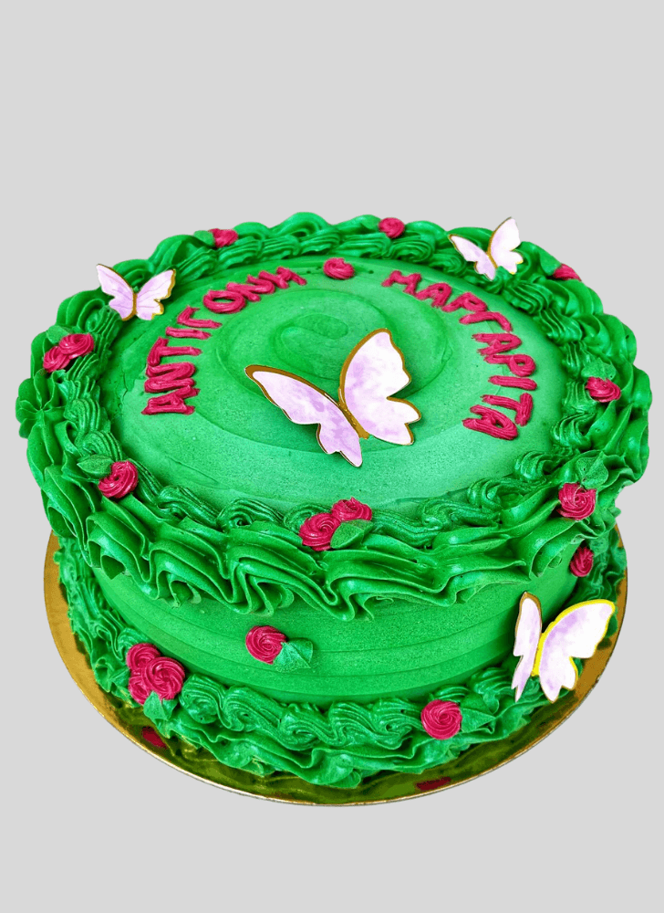 Exquisite Green Cake