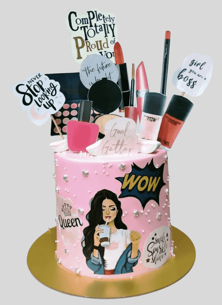 Inviting Makeup Cake