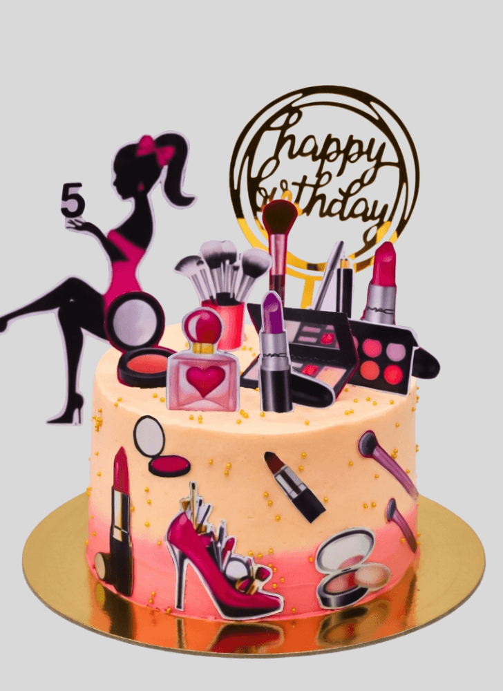 Wonderful Makeup Cake Design