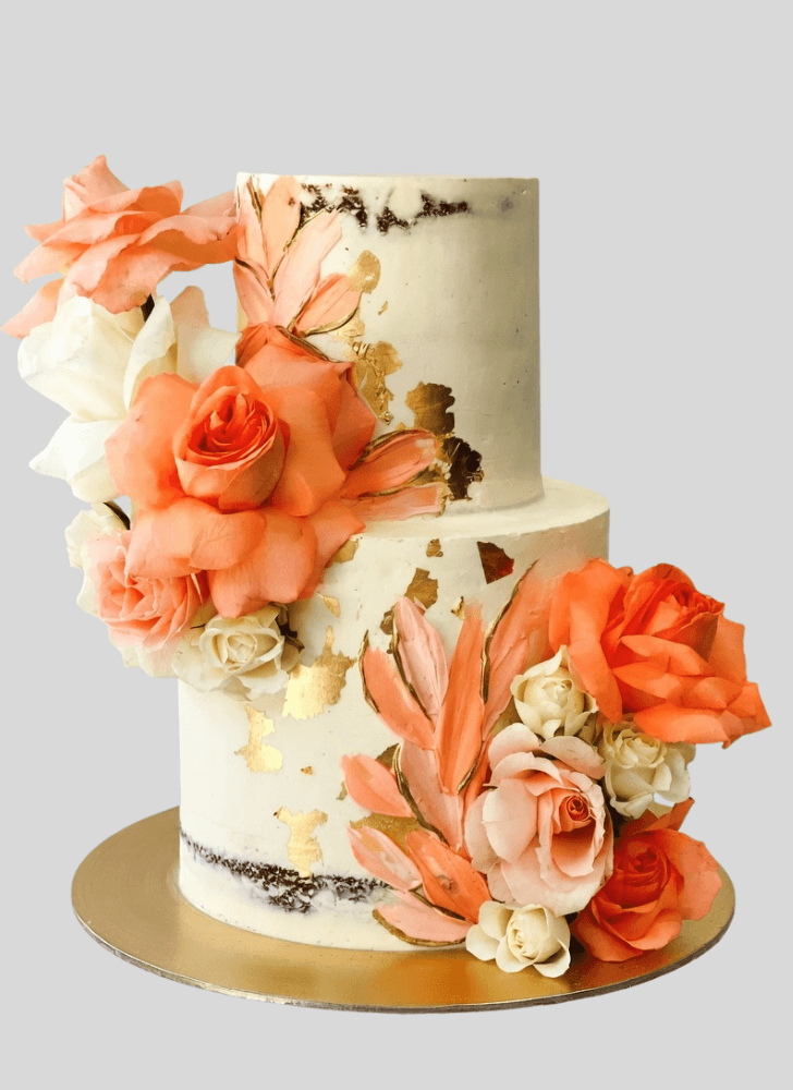 Inviting Peachy Cake