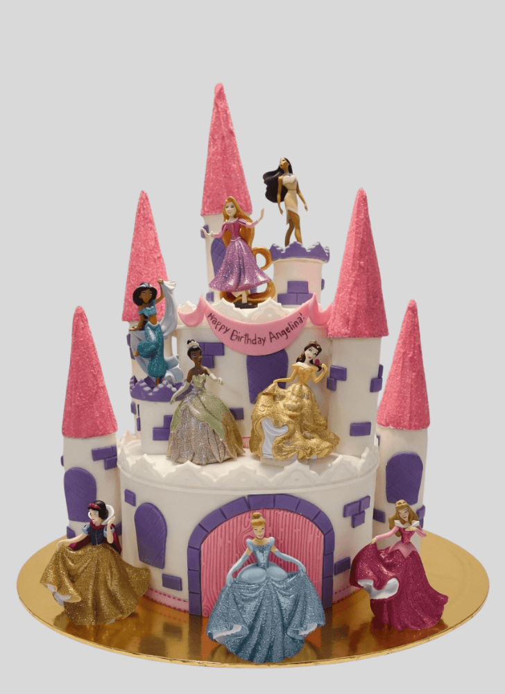Adorable Princess Castle Cake