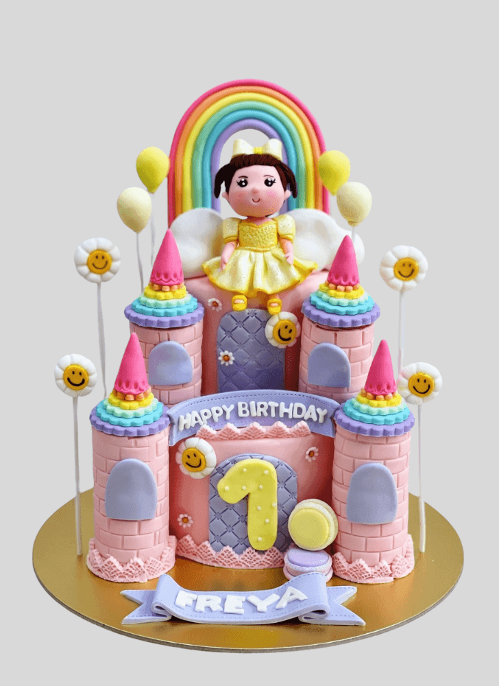 Dazzling Princess Castle Cake