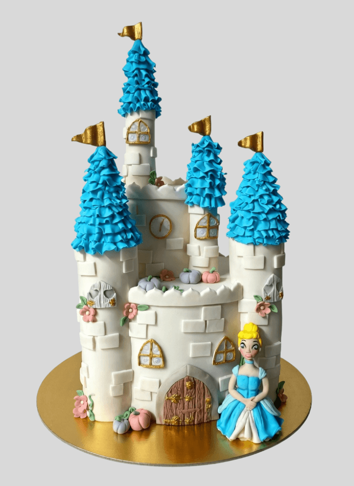 Delicate Princess Castle Cake
