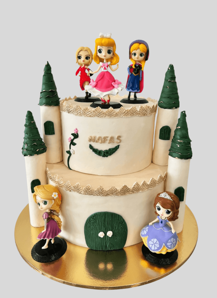 Elegant Princess Castle Cake
