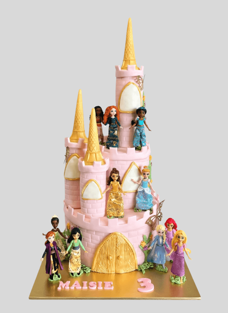 Enthralling Princess Castle Cake