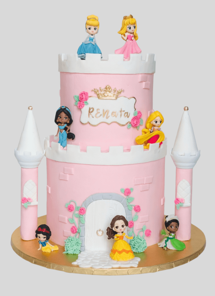 Exquisite Princess Castle Cake