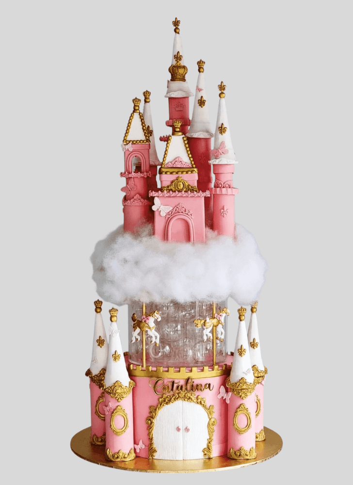 Graceful Princess Castle Cake