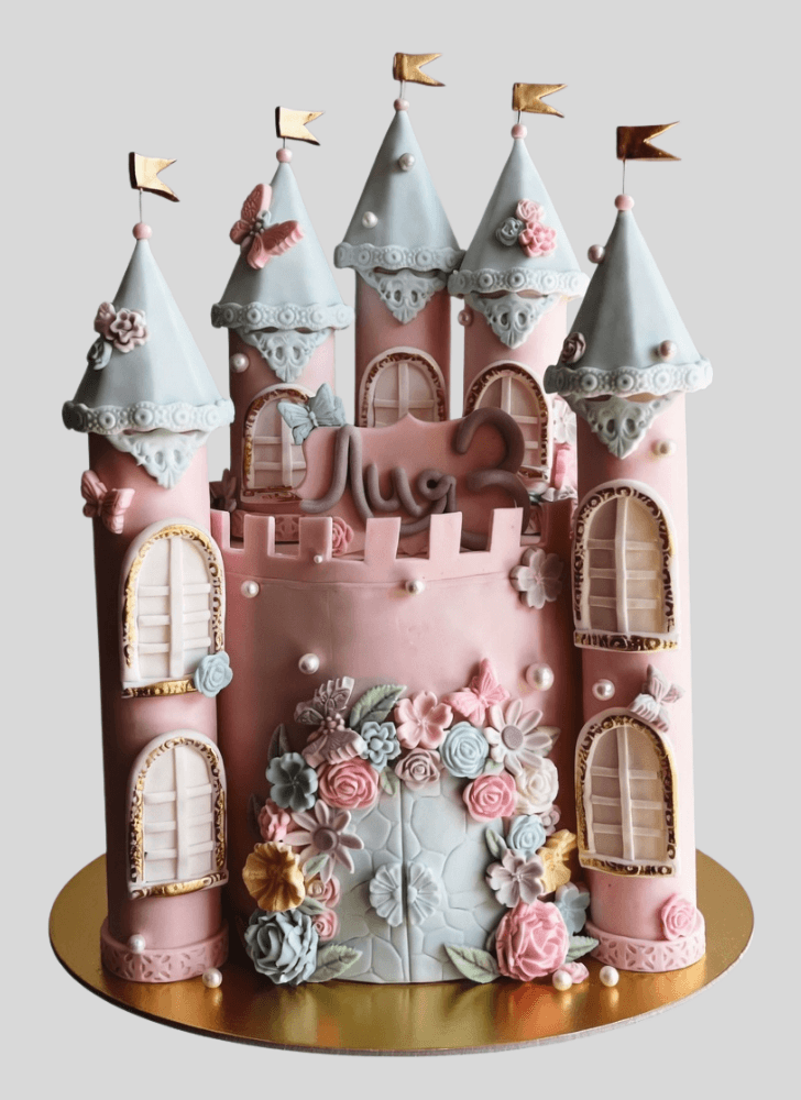 Slightly Princess Castle Cake