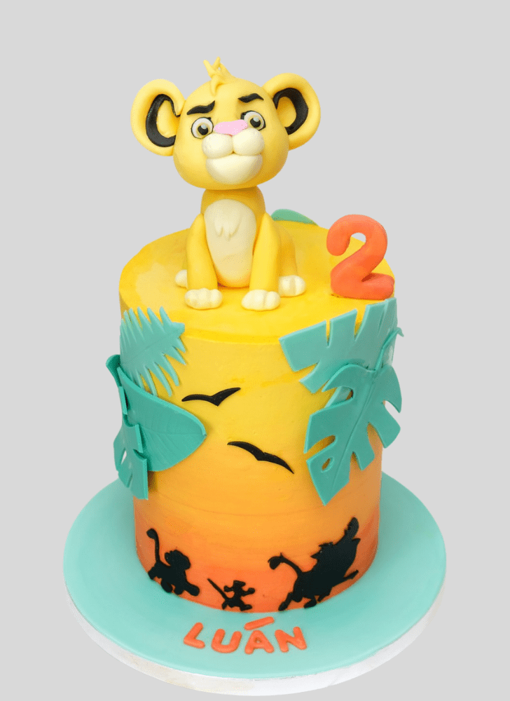Lovely Simba Cake Design