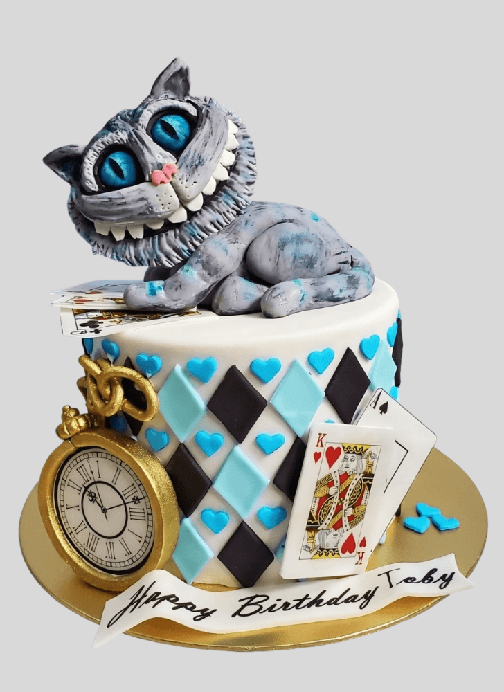 Resplendent Cheshire Cat Cake