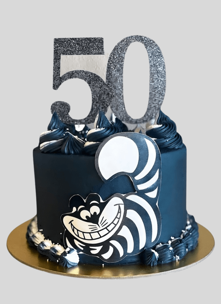 Slightly Cheshire Cat Cake
