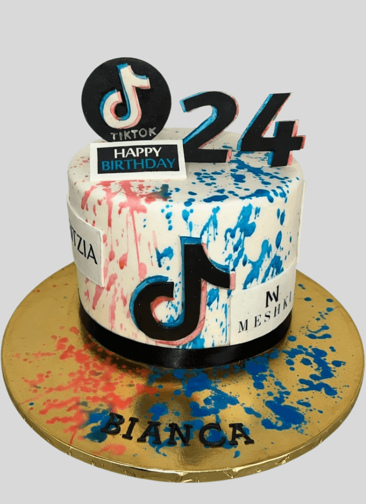 Lovely Tiktok Cake Design