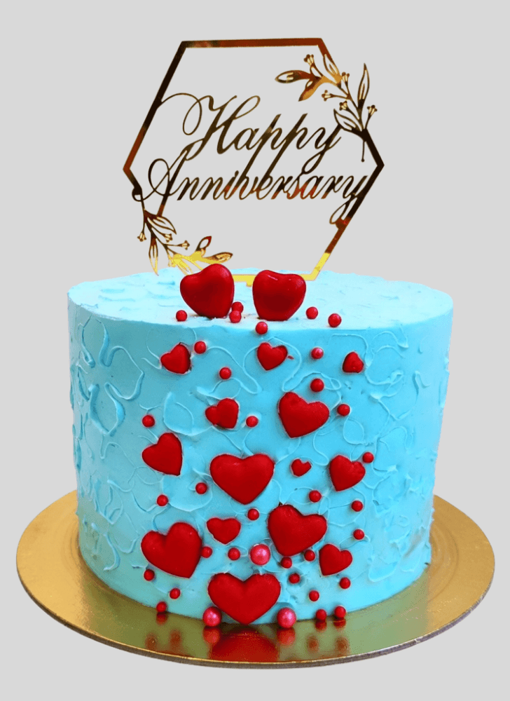 Adorable Wedding Anniversary Cake