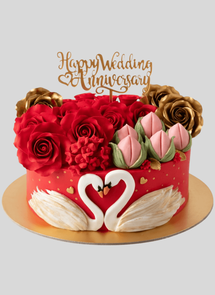 Appealing Wedding Anniversary Cake