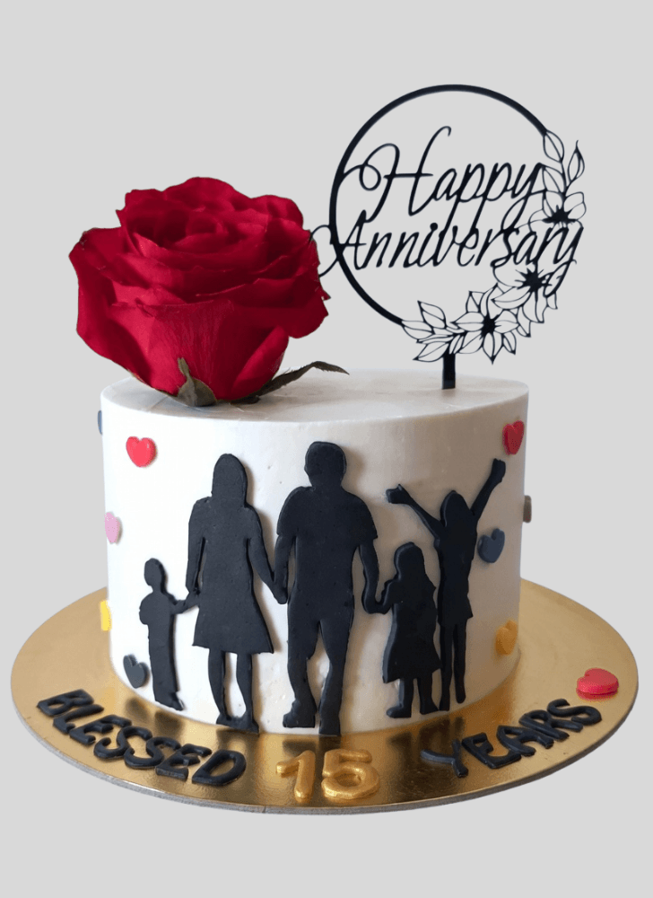 Exquisite Wedding Anniversary Cake