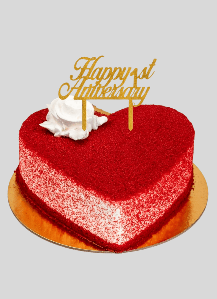 Lovely Wedding Anniversary Cake Design