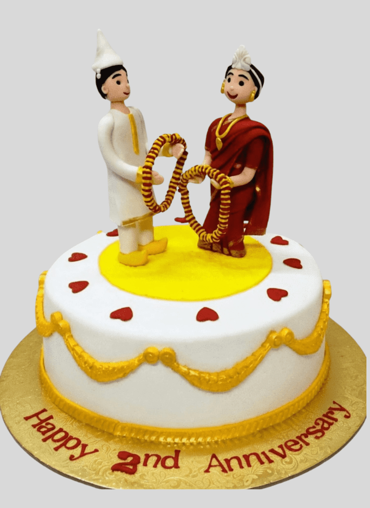 Pleasing Wedding Anniversary Cake
