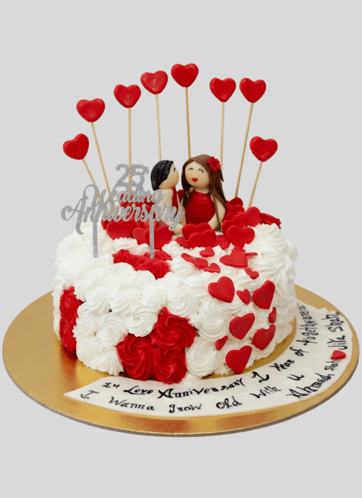 Refined Wedding Anniversary Cake